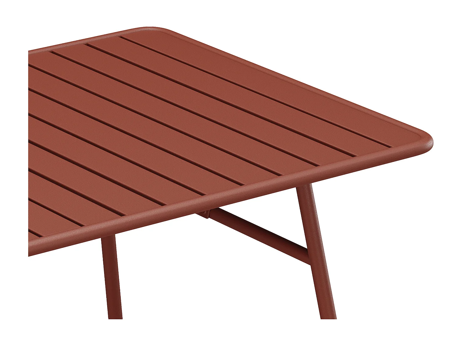 Tuintafel D200 cm van metaal - Terracotta - MIRMANDE van MYLIA
