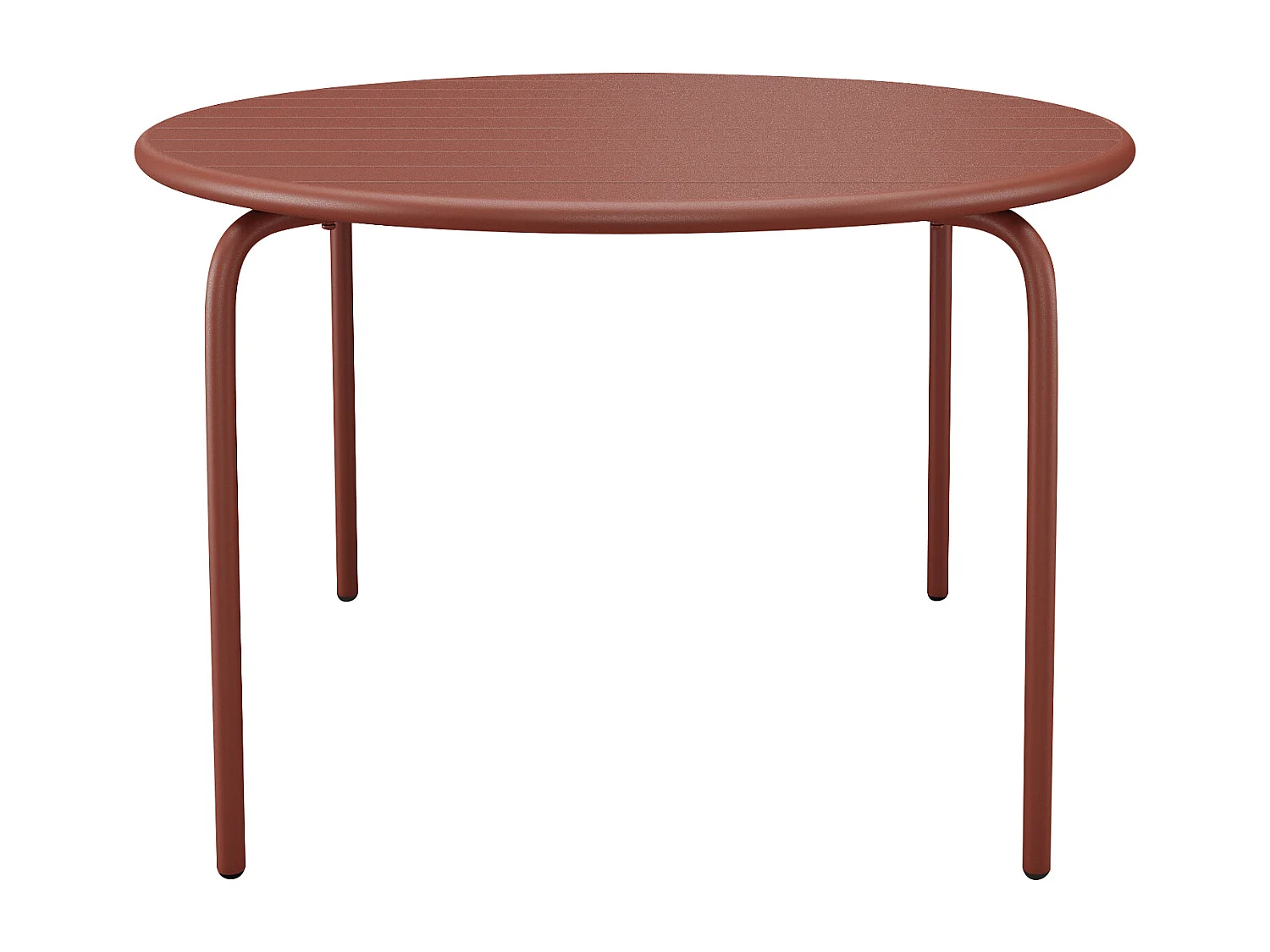 Table de jardin ronde D.130 cm en métal - Terracotta -  MIRMANDE de MYLIA