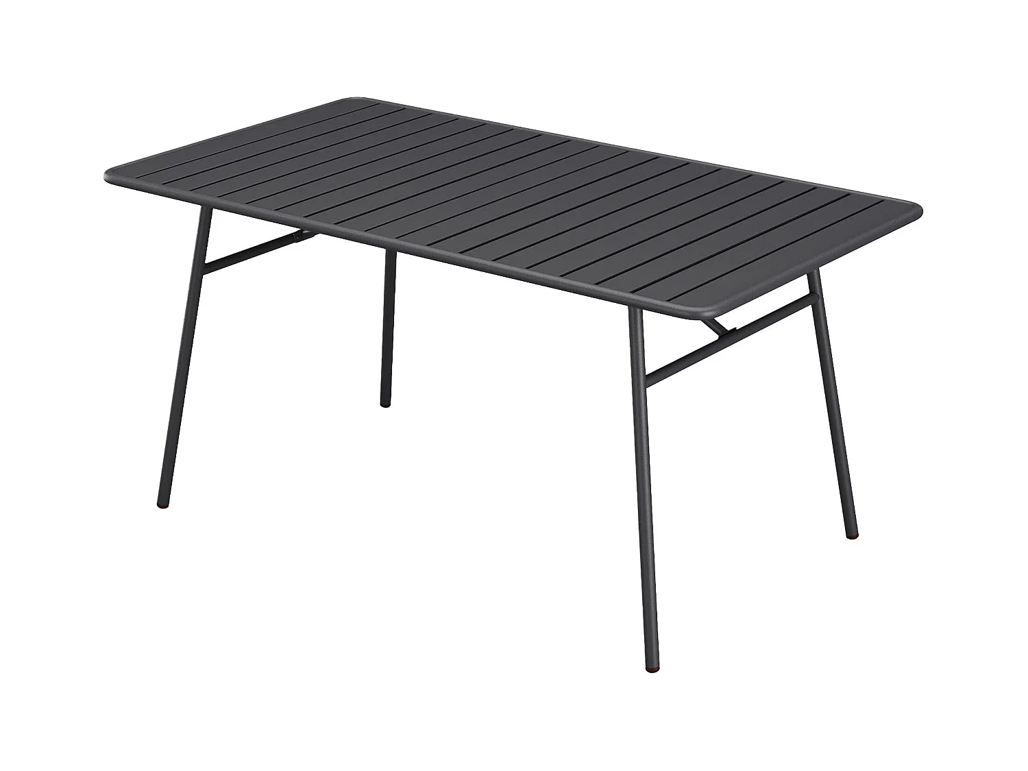 Table de jardin L.200 cm en métal - Gris anthracite - MIRMANDE de MYLIA