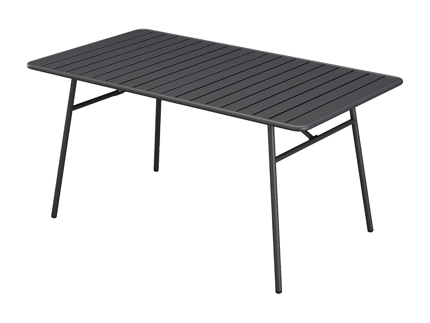 Vente-unique Gartentisch - L. 200 Cm - Metall - Anthrazitgrau - Mirmande Von Mylia