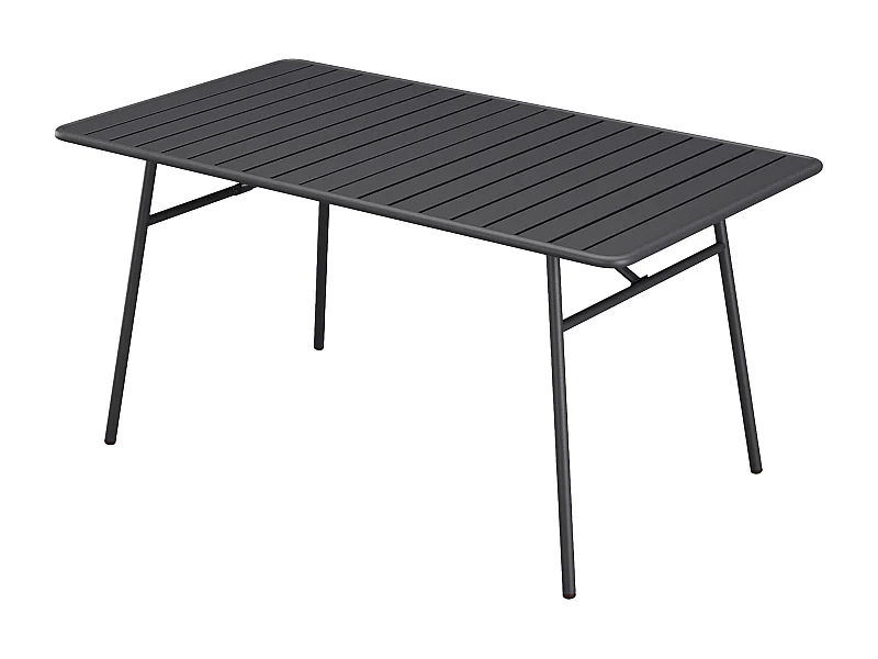 Table de jardin L.200 cm en métal - Gris anthracite - MIRMANDE de MYLIA