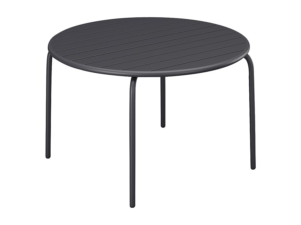 Gartentisch rund - D. 130 cm - Metall - Anthrazitgrau - MIRMANDE von MYLIA