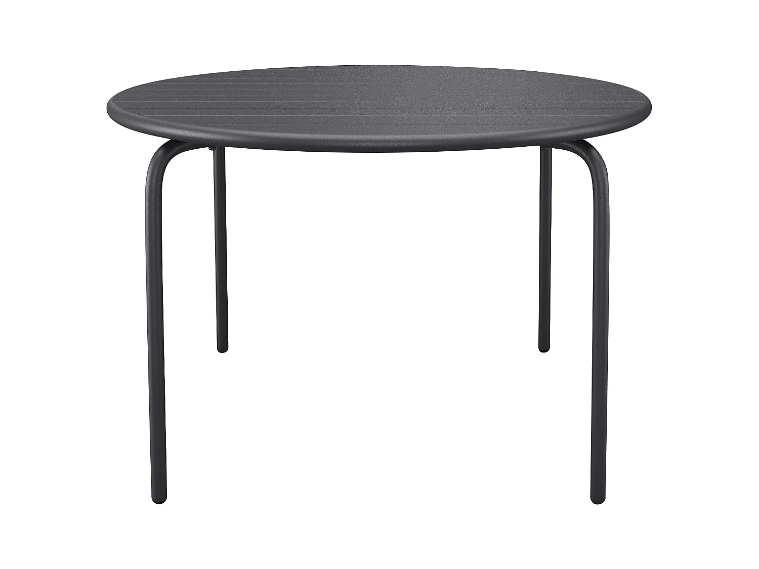 Rund hageb havebord D.130 cm i metall - Antrasittgrå - MIRMANDE fra MYLIA