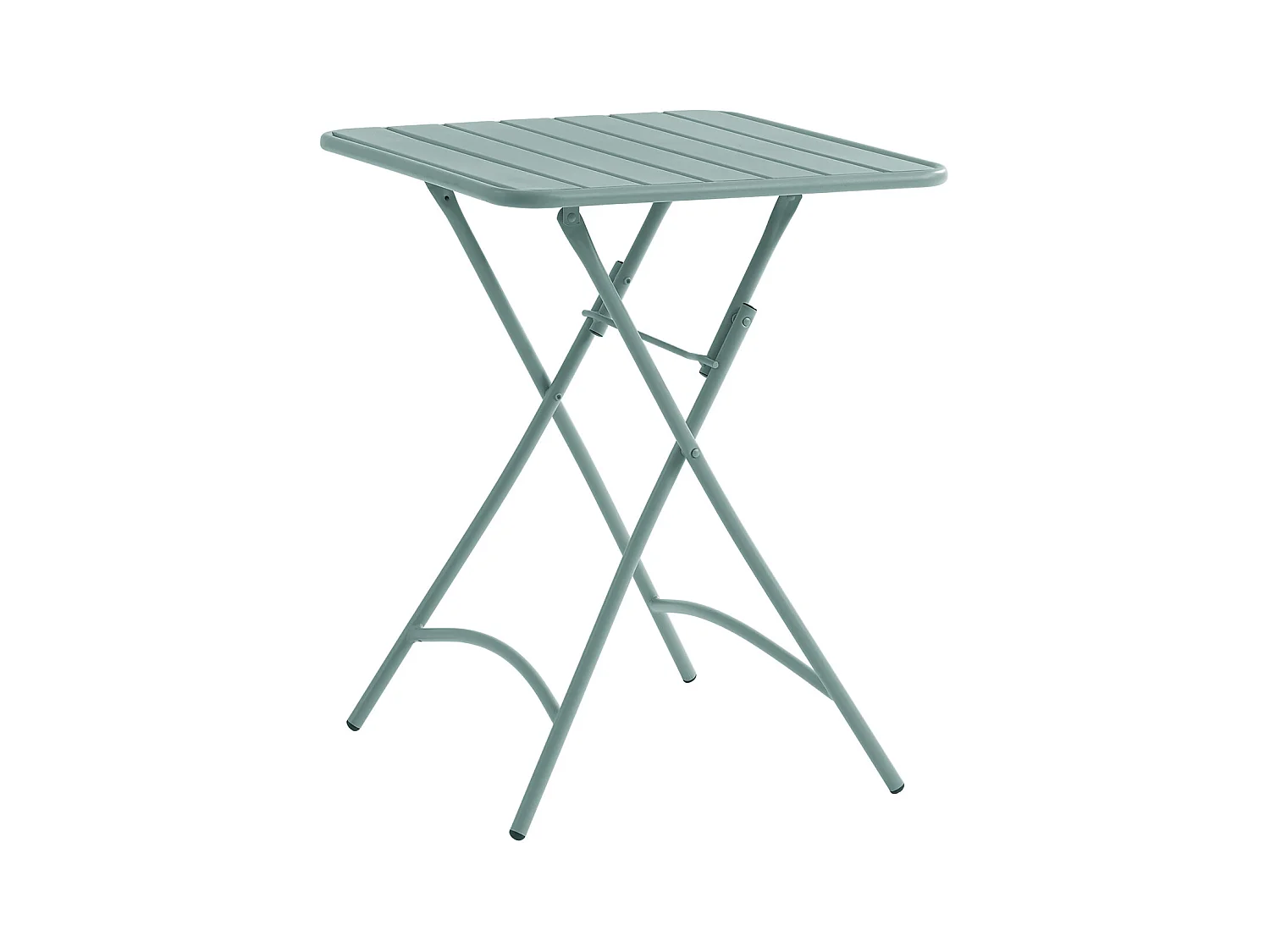 Firkantet foldbart havebord L.60 cm i metal - Mandelgrøn - MIRMANDE fra MYLIA