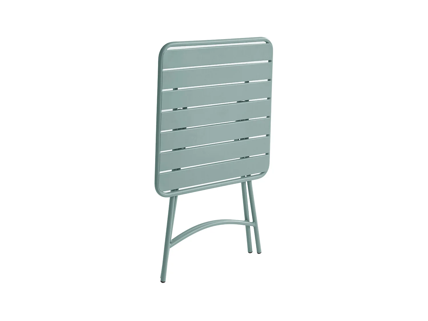 Mesa cuadrada plegable de jardín de 60 cm de longitud en metal - Verde almendra - MIRMANDE de MYLIA