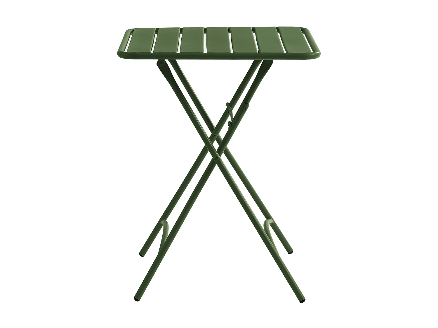 Table de jardin carrée pliante L.60 cm en métal - Kaki - MIRMANDE de MYLIA