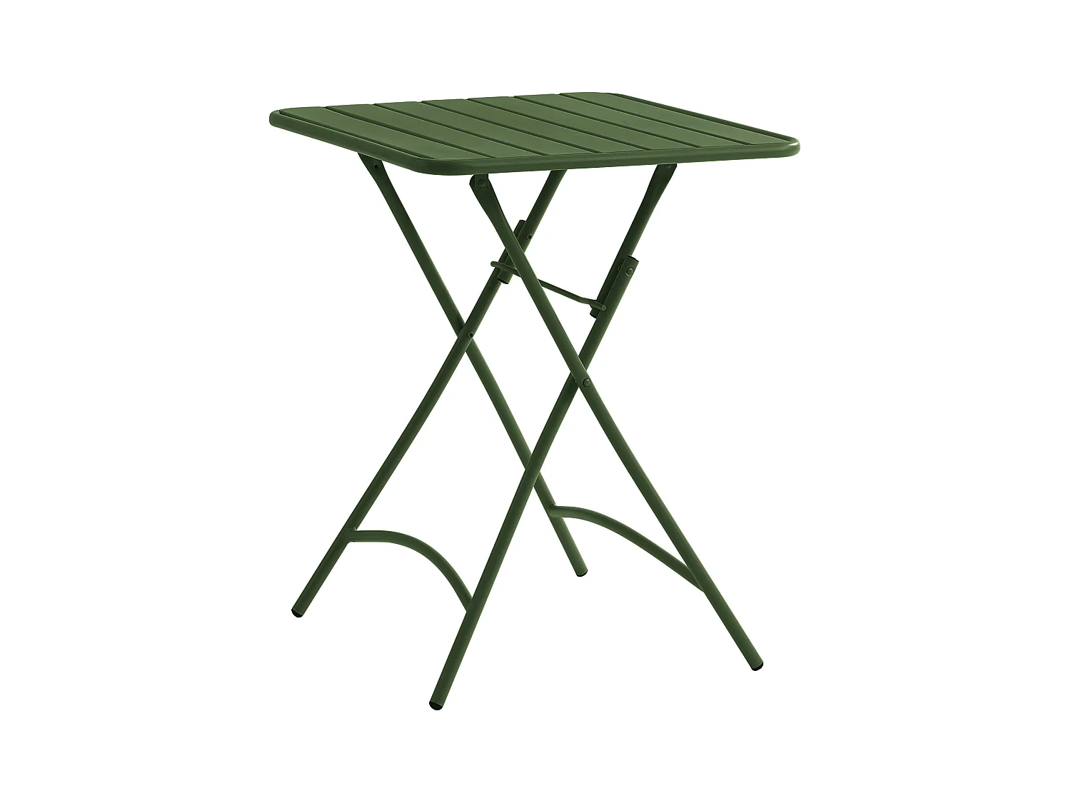 Gartentisch quadratisch, klappbar - L. 60 cm - Metall - Kaki - MIRMANDE von MYLIA