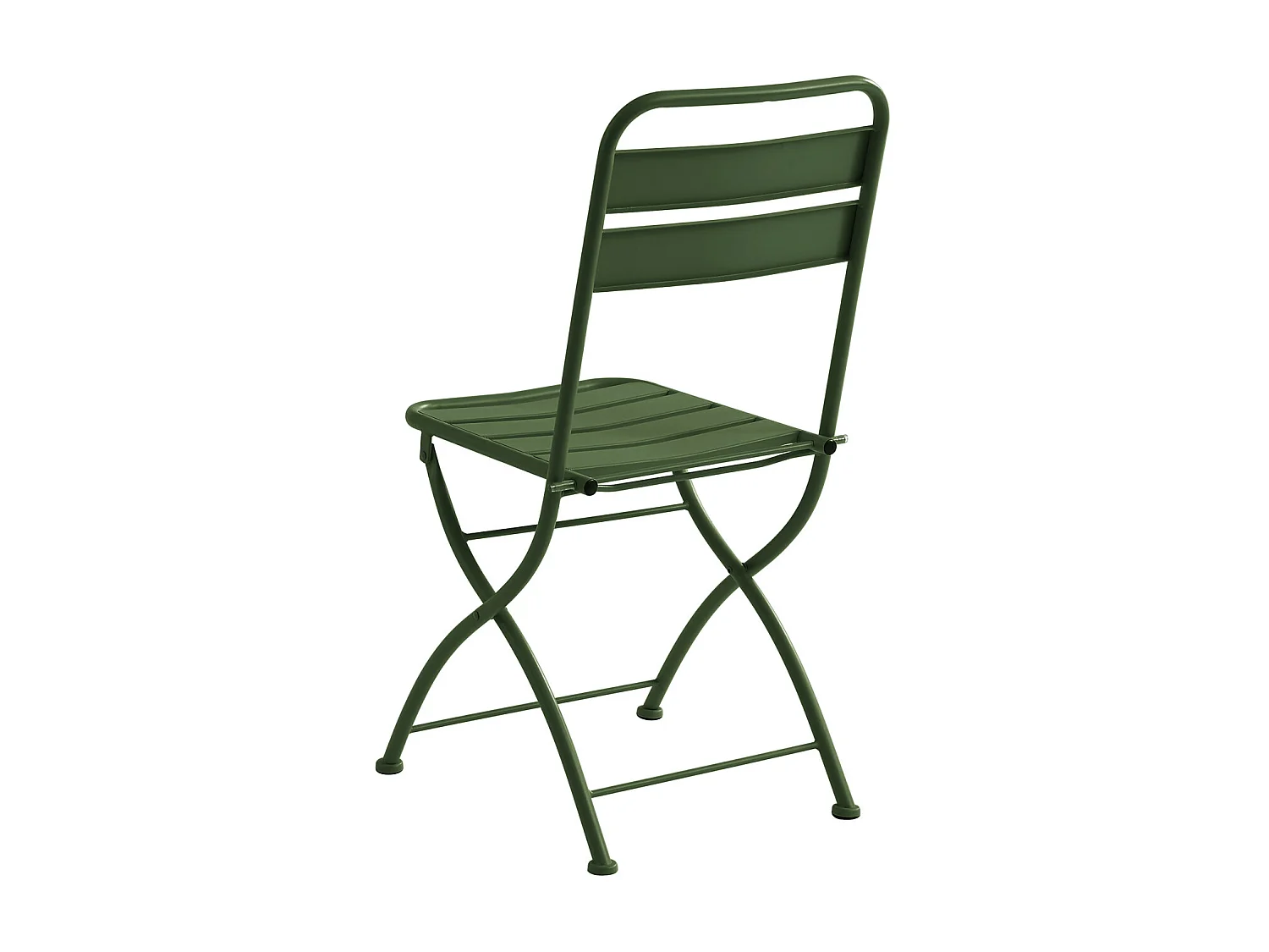Lot de 2 chaises de jardin pliantes en métal - Kaki - MIRMANDE de MYLIA
