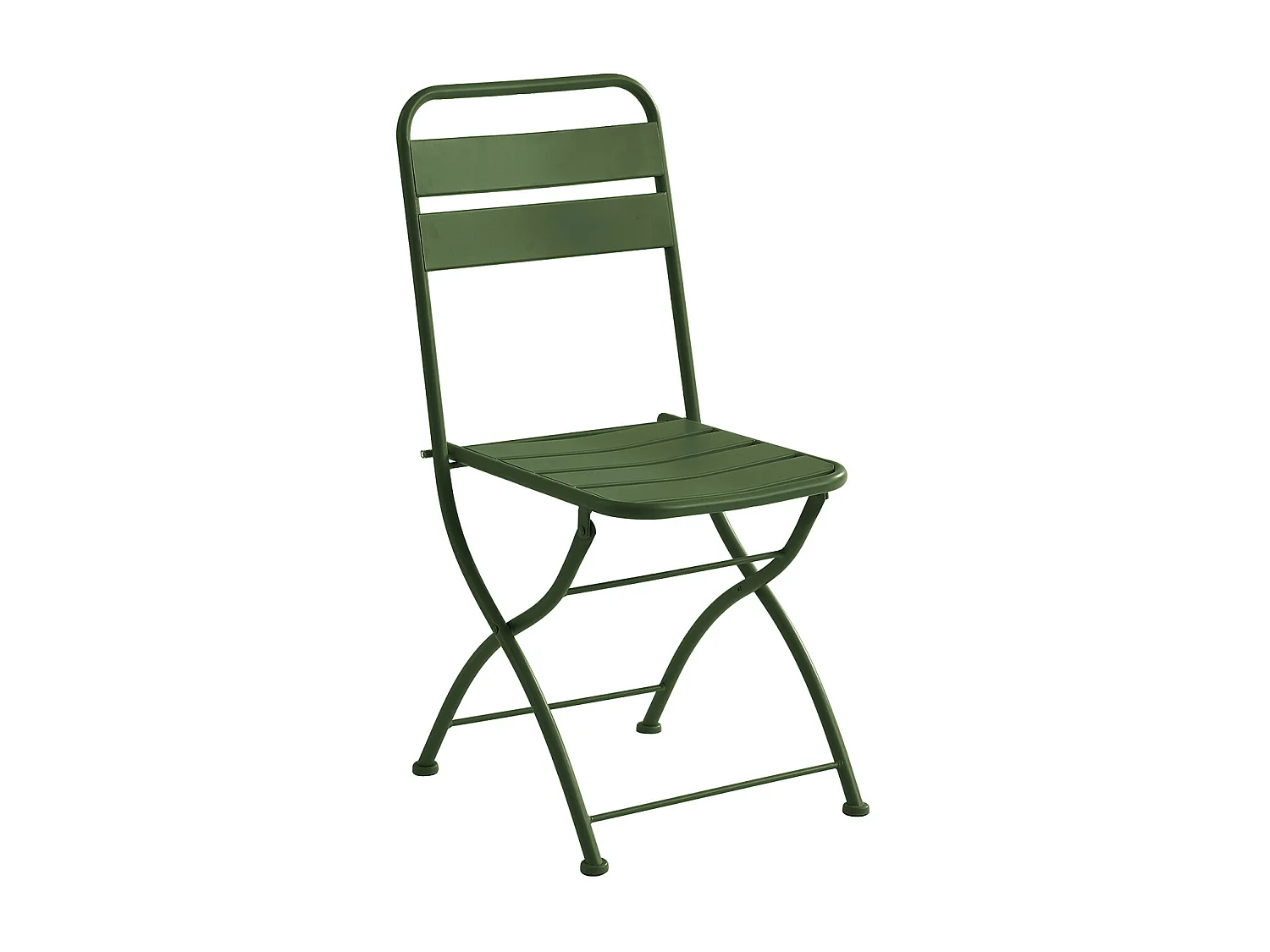 Lot de 2 chaises de jardin pliantes en métal - Kaki - MIRMANDE de MYLIA