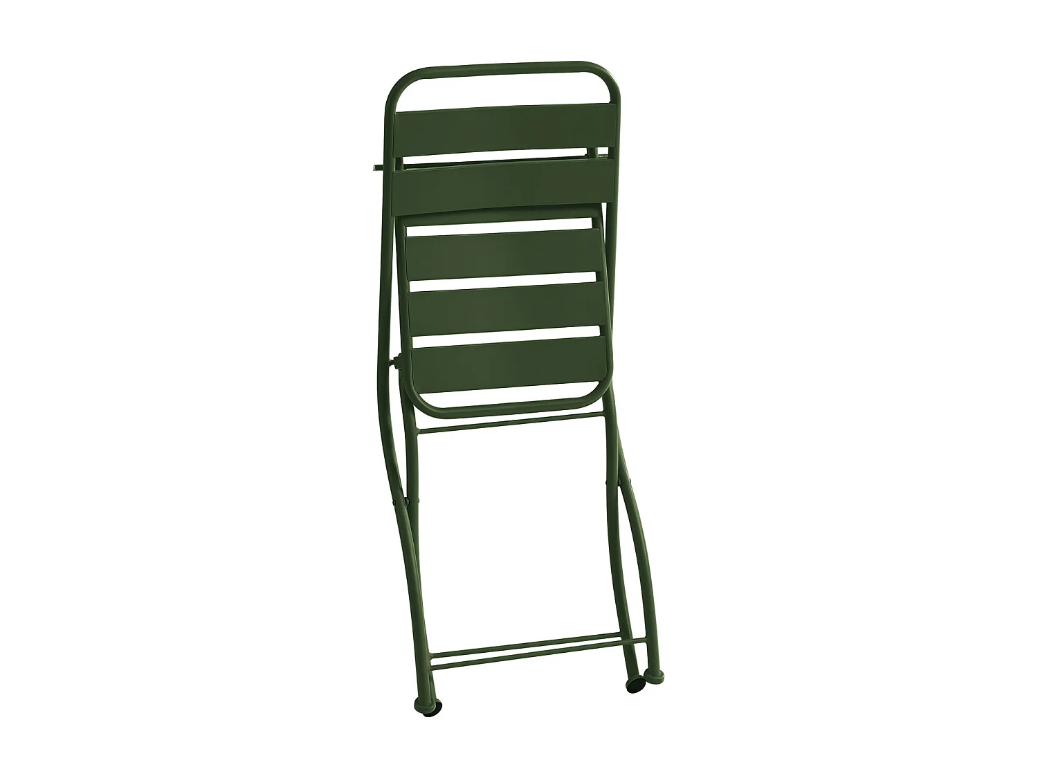 Lot de 2 chaises de jardin pliantes en métal - Kaki - MIRMANDE de MYLIA
