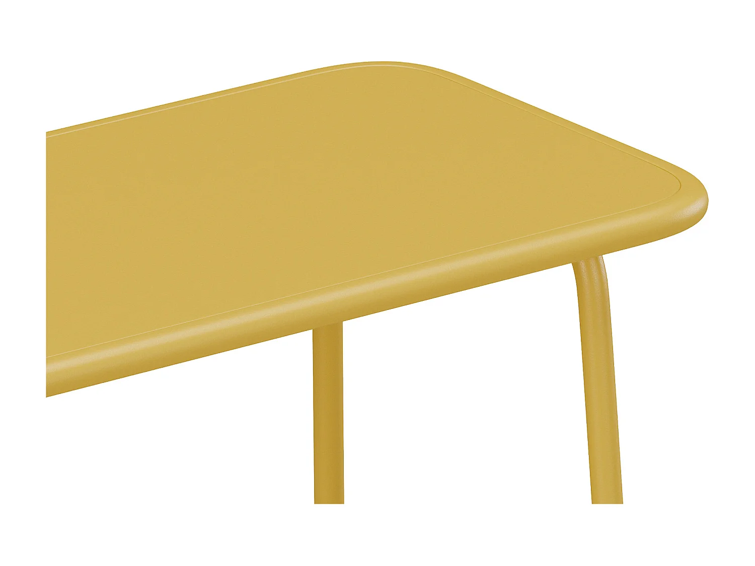 Tuintafel voor kinderen van metaal L80 cm - Mosterdgeel - POPAYAN van MYLIA