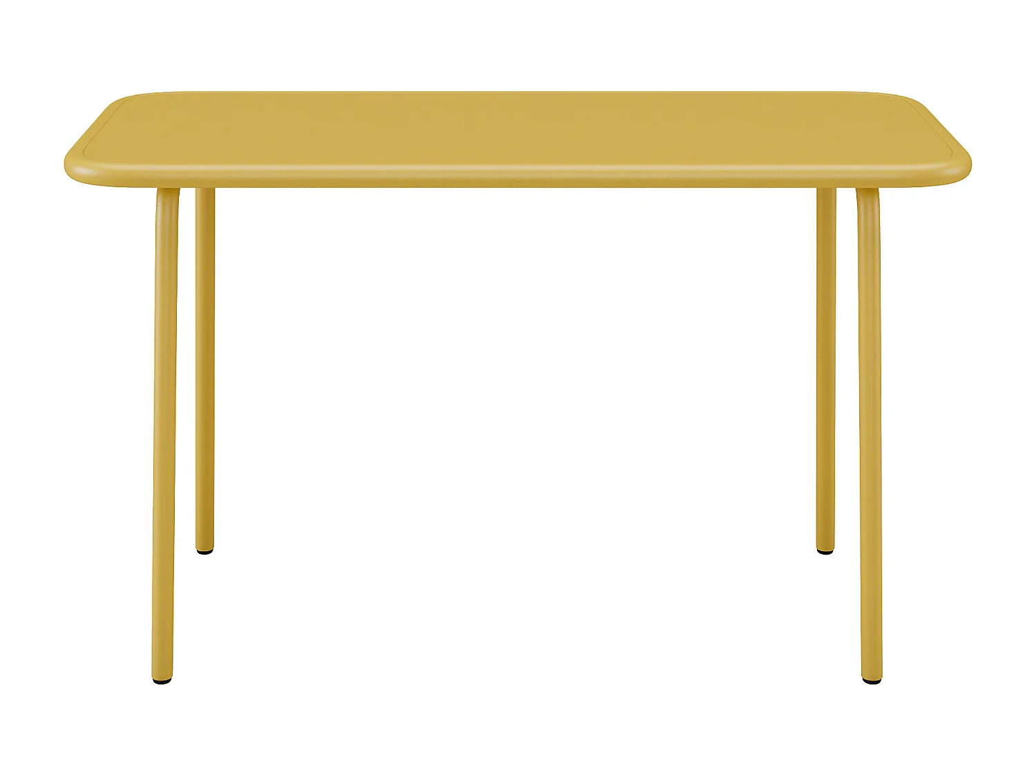 Stolik ogrodowy dziecięcy metalowy szer. 80 cm - Żółty musztardowy - POPAYAN marki MYLIA