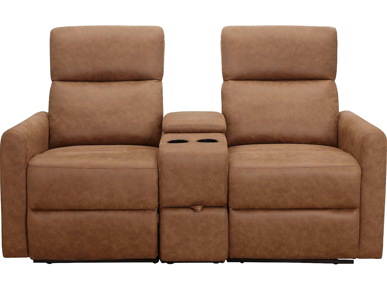 Daoulas Sillón Reclinable Doble Marrón Vaquero