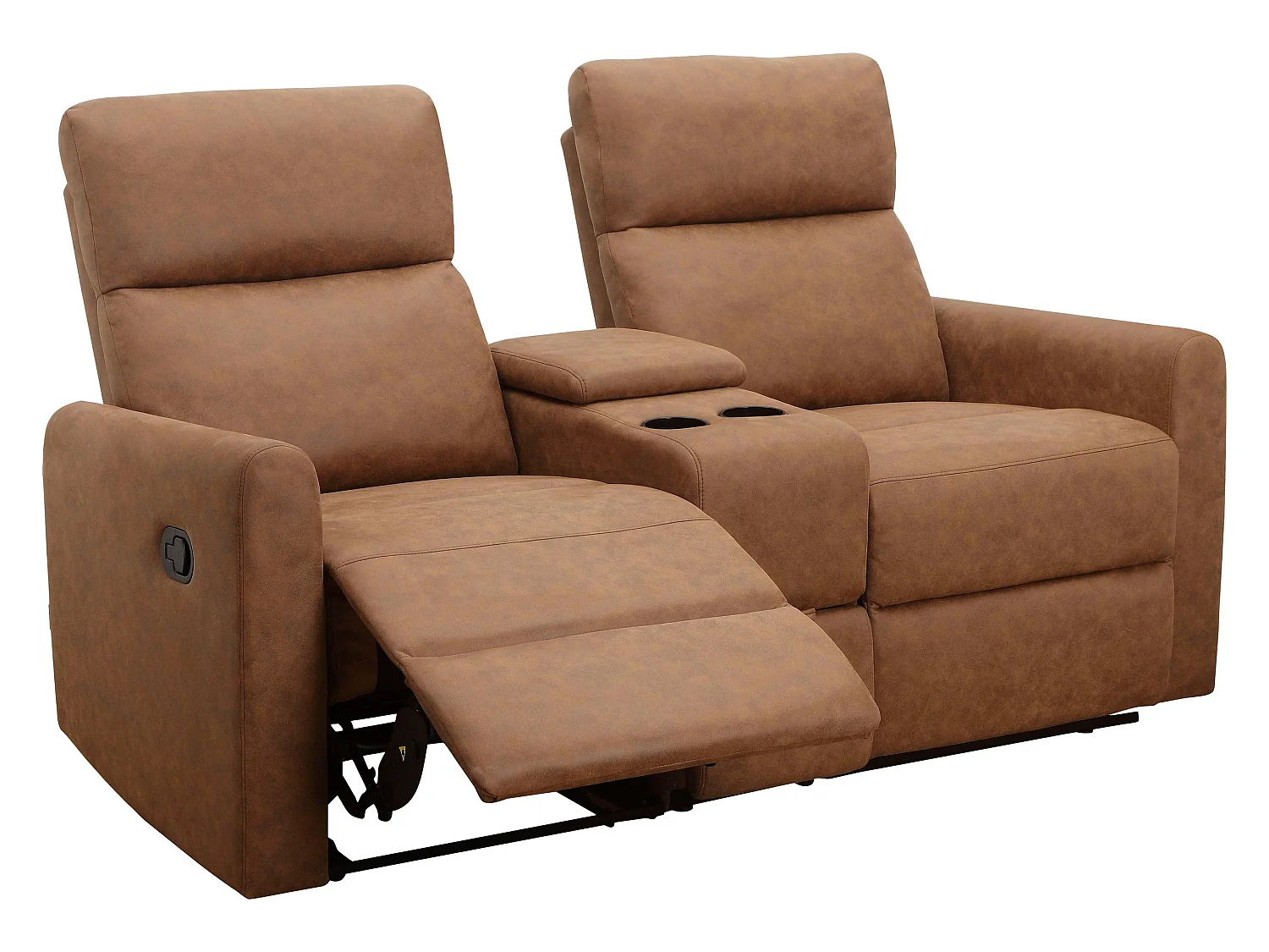 Daoulas Sillón Reclinable Doble Marrón Vaquero