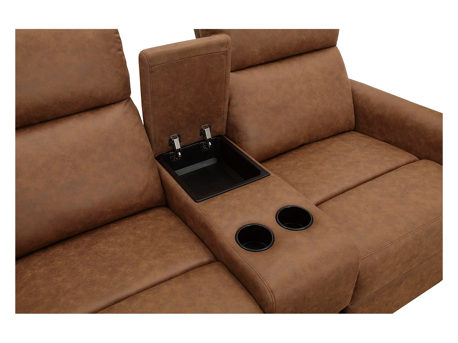 Daoulas Sillón Reclinable Doble Marrón Vaquero