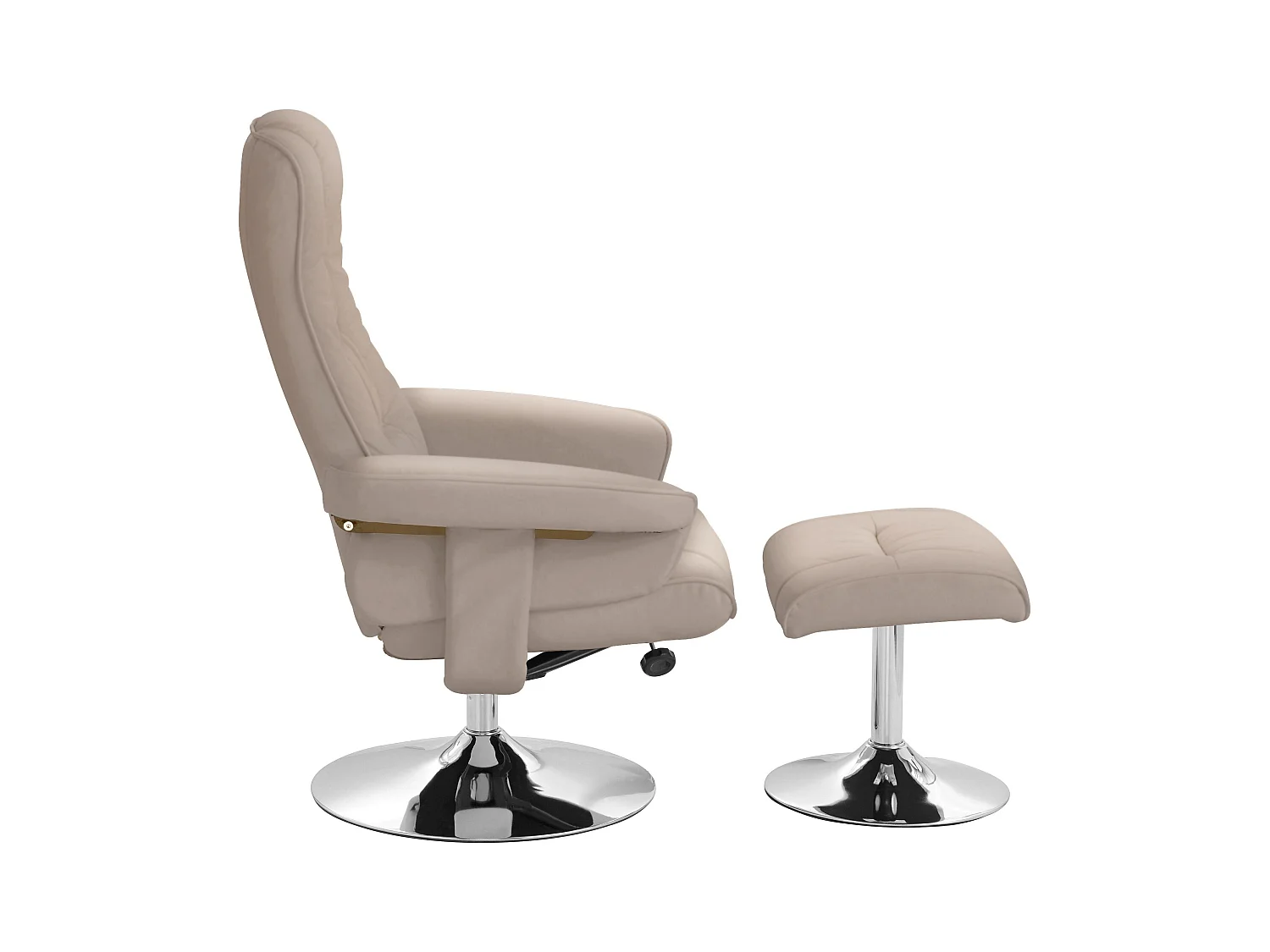 Relaxfauteuil + Kruk Cappucino