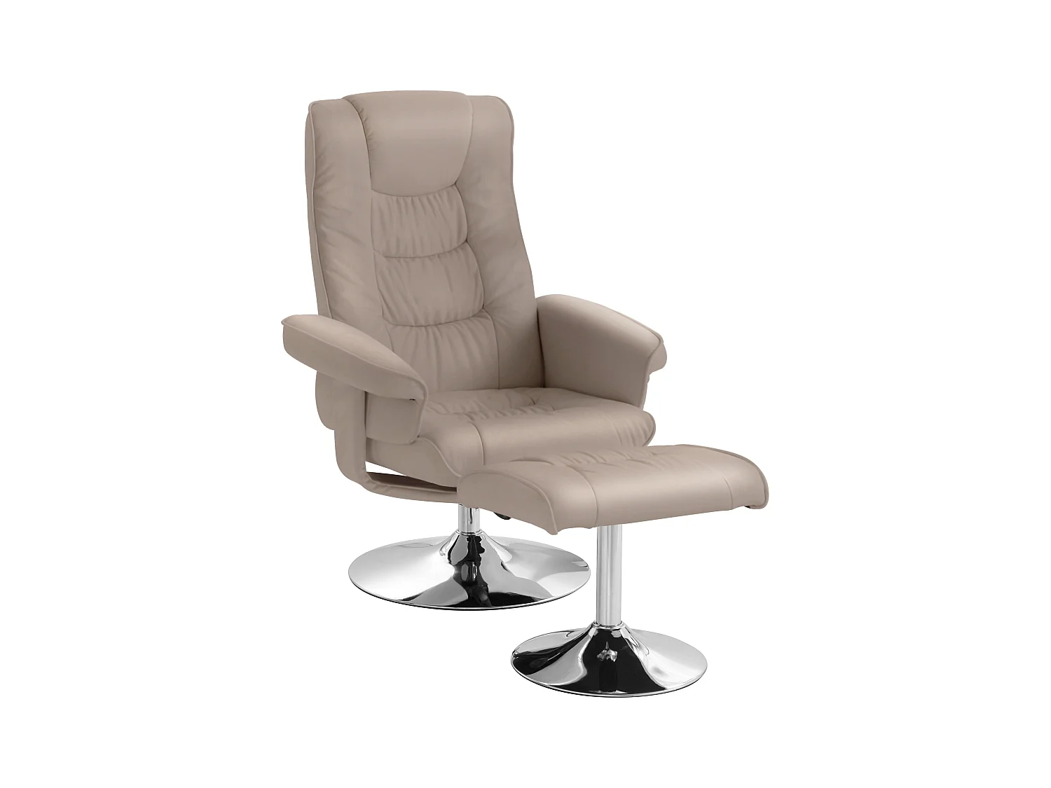 Springfield | Fauteuil de relaxation et tabouret en couleur Cappucino