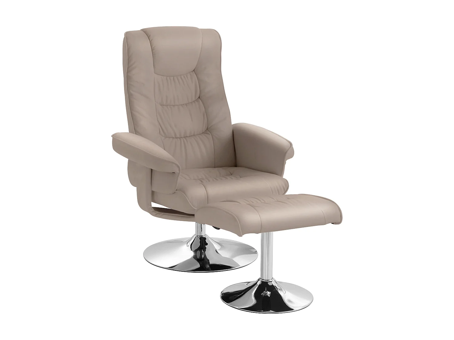 Springfield | Fauteuil de relaxation et tabouret en couleur Cappucino