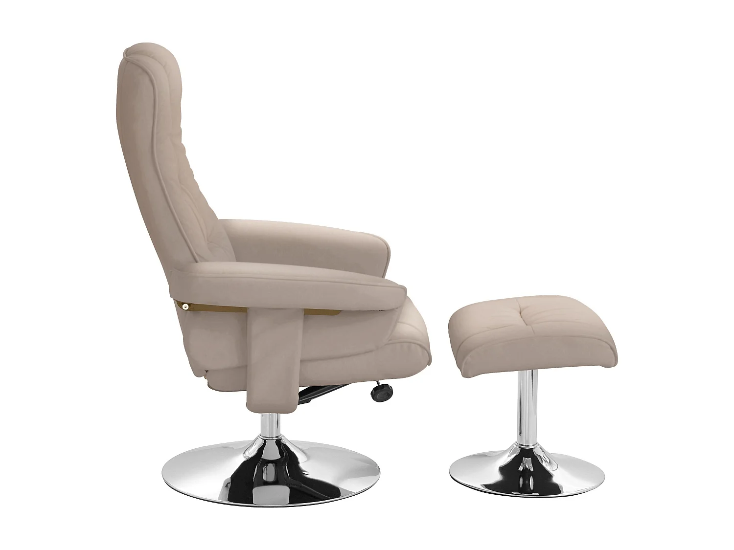 Springfield | Fauteuil de relaxation et tabouret en couleur Cappucino