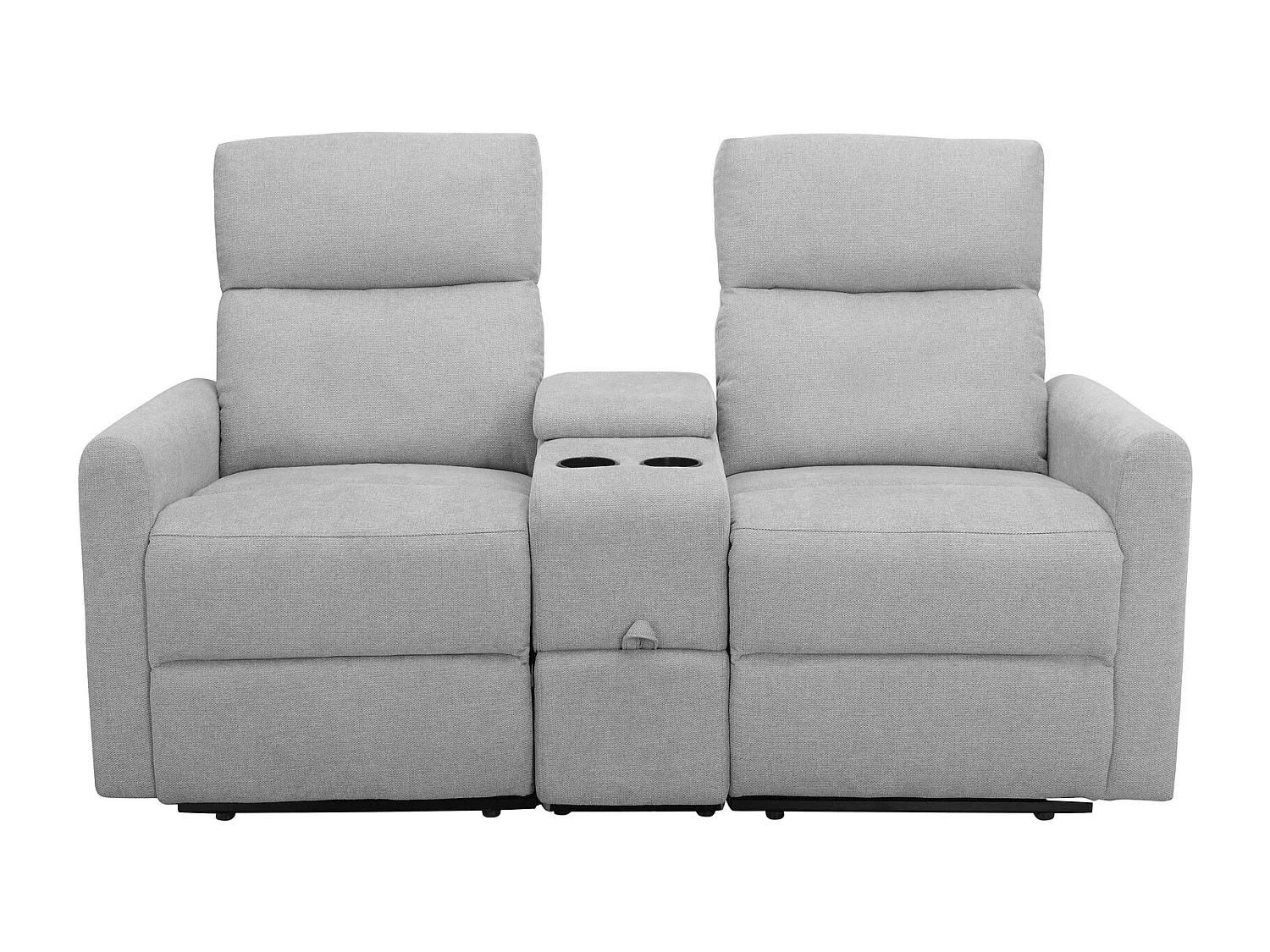 Dacoulas|Fauteuil de relaxation double en tissu gris clair