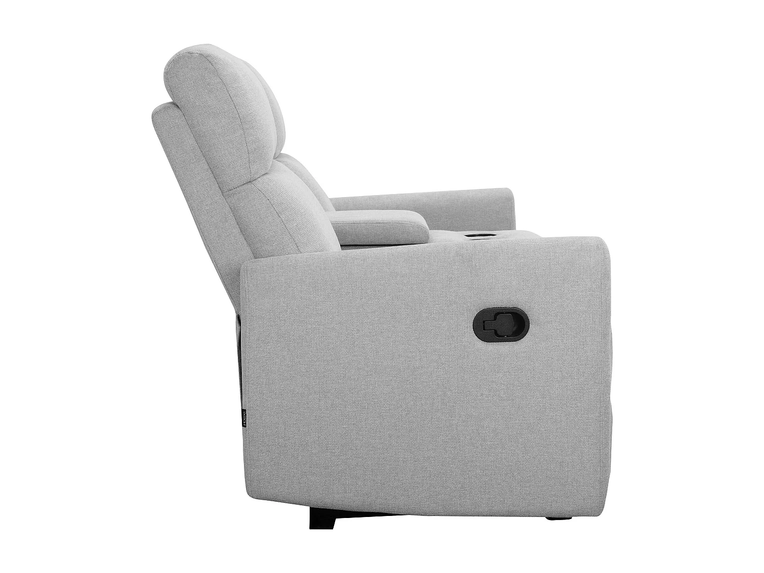 Dacoulas|Fauteuil de relaxation double en tissu gris clair