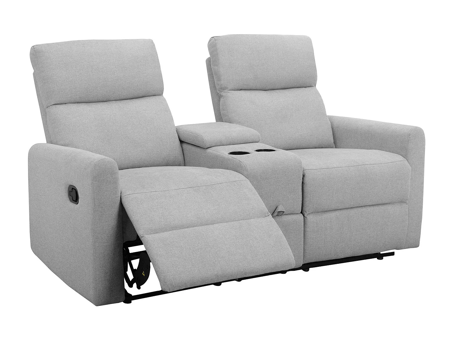 Dacoulas|Fauteuil de relaxation double en tissu gris clair