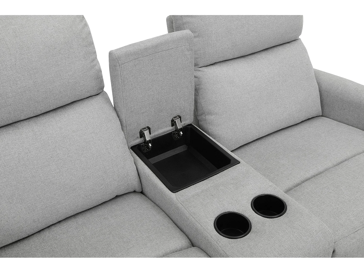 Dacoulas|Fauteuil de relaxation double en tissu gris clair