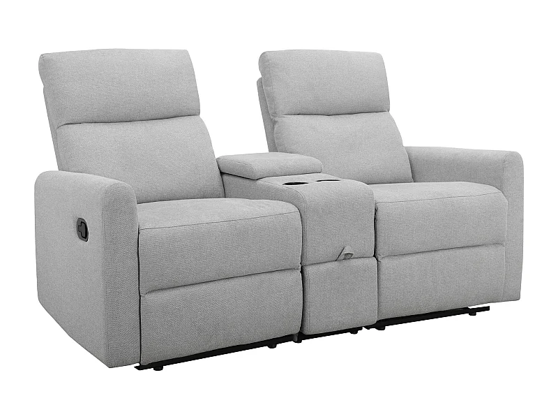 Daoulas Double Recliner Grigio Chiaro Belfast. Tessuto