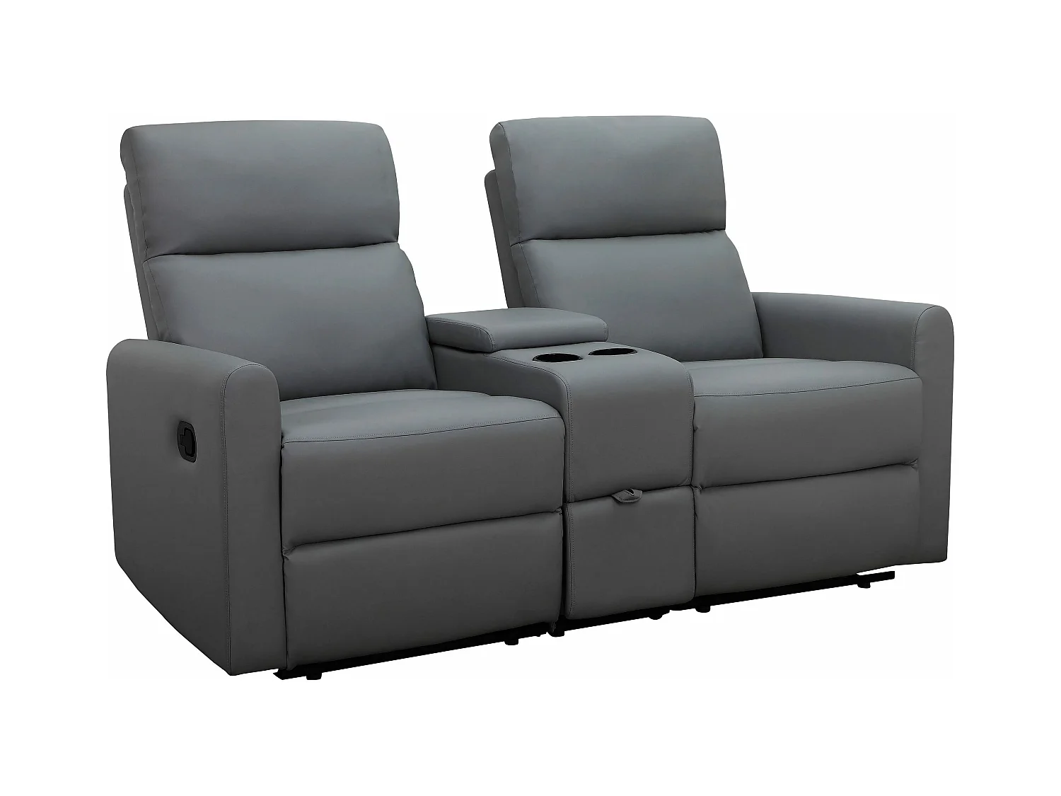 Dacoulas|Fauteuil de relaxation double en PU anthracite