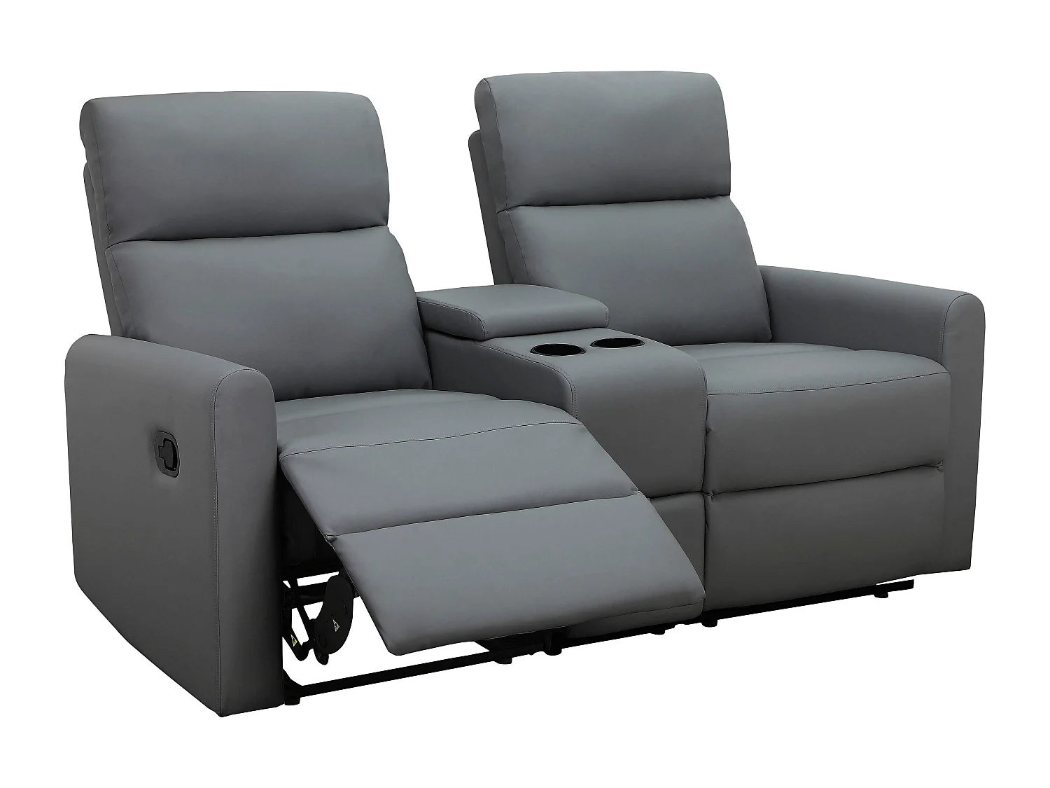 Dacoulas|Fauteuil de relaxation double en PU anthracite