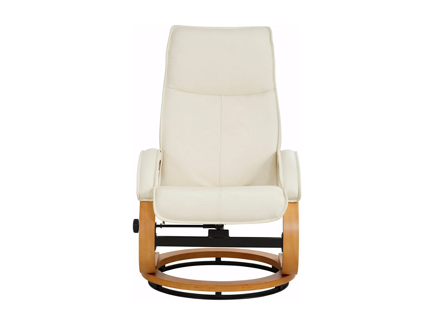 Paris|Fauteuil de relaxation + tabouret Crème