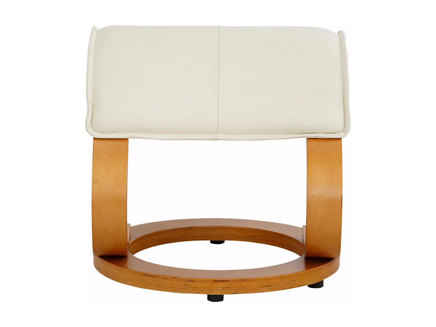 Paris|Fauteuil de relaxation + tabouret Crème