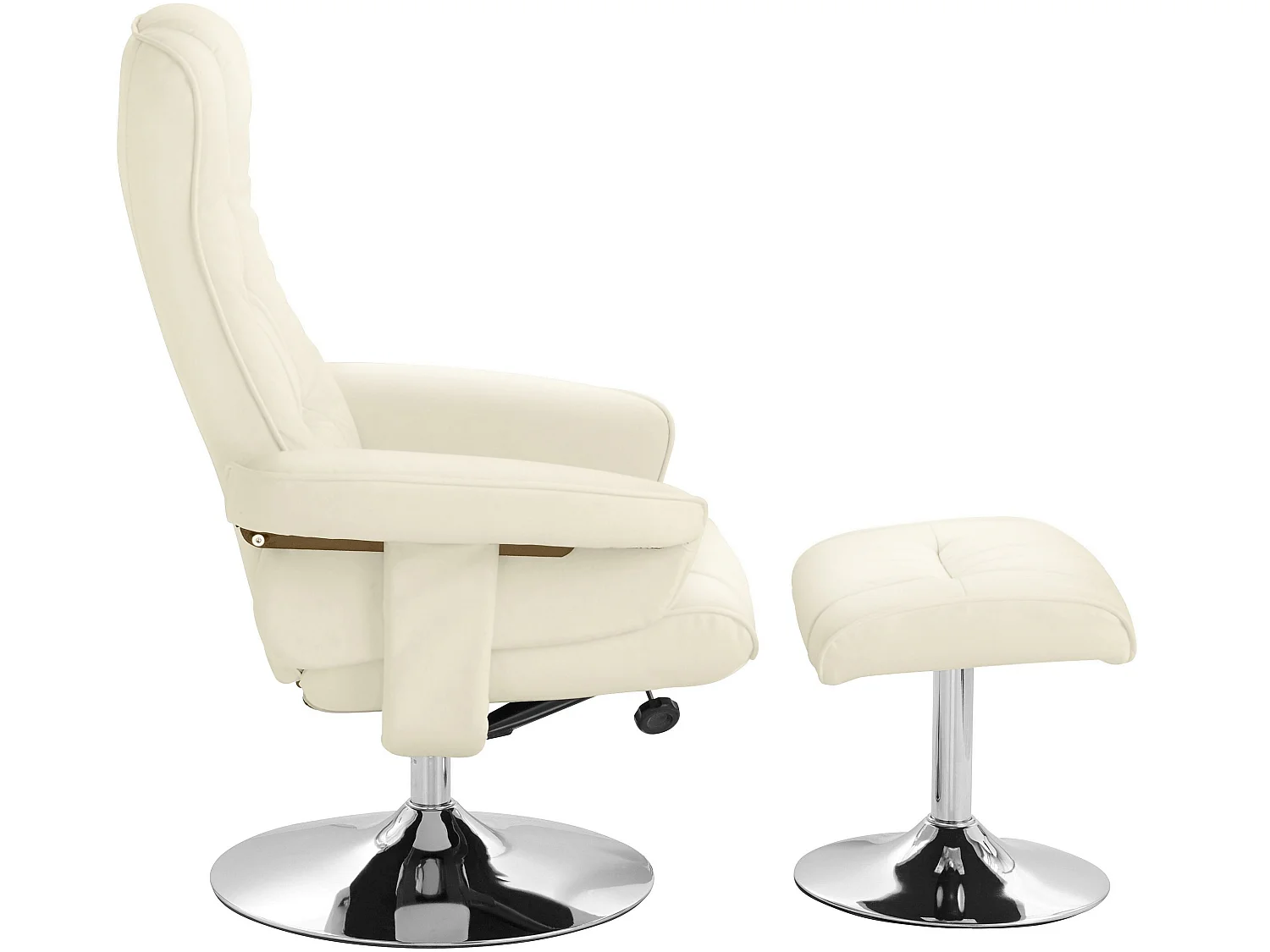 Springfield Sillón Reclinable + Taburete Crema