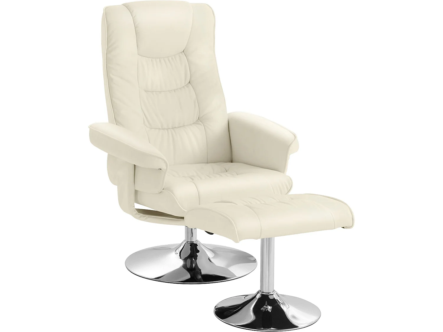 Springfield Sillón Reclinable + Taburete Crema