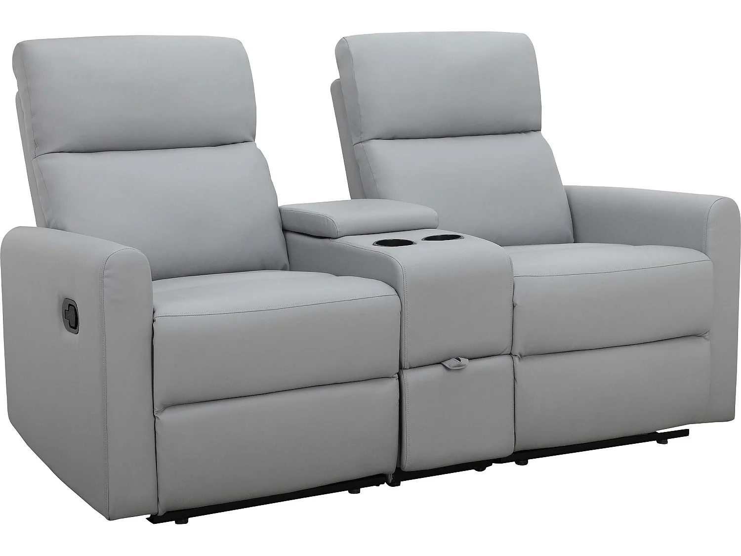 Dacoulas|Fauteuil relax double gris clair