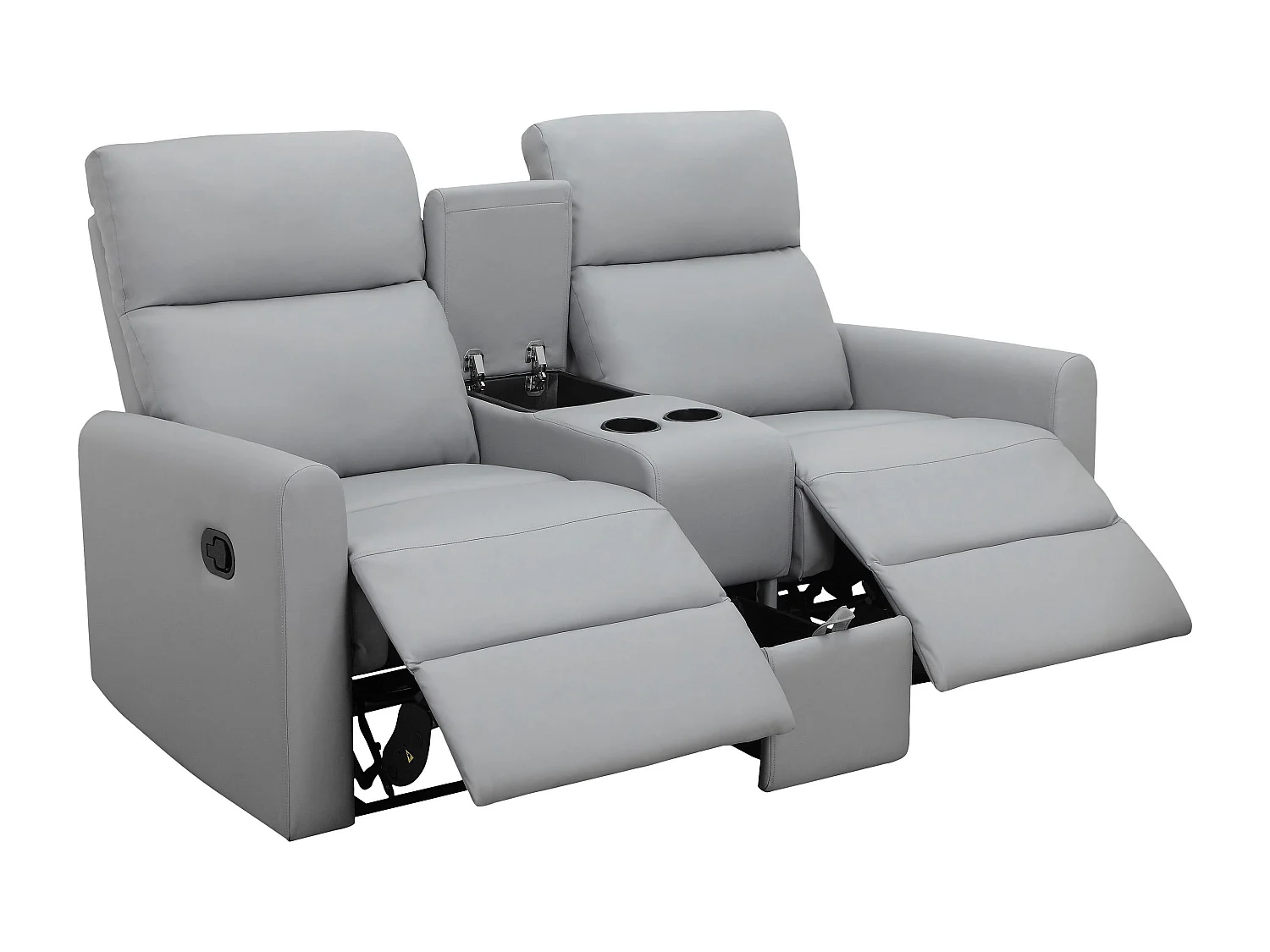 Dacoulas|Fauteuil relax double gris clair