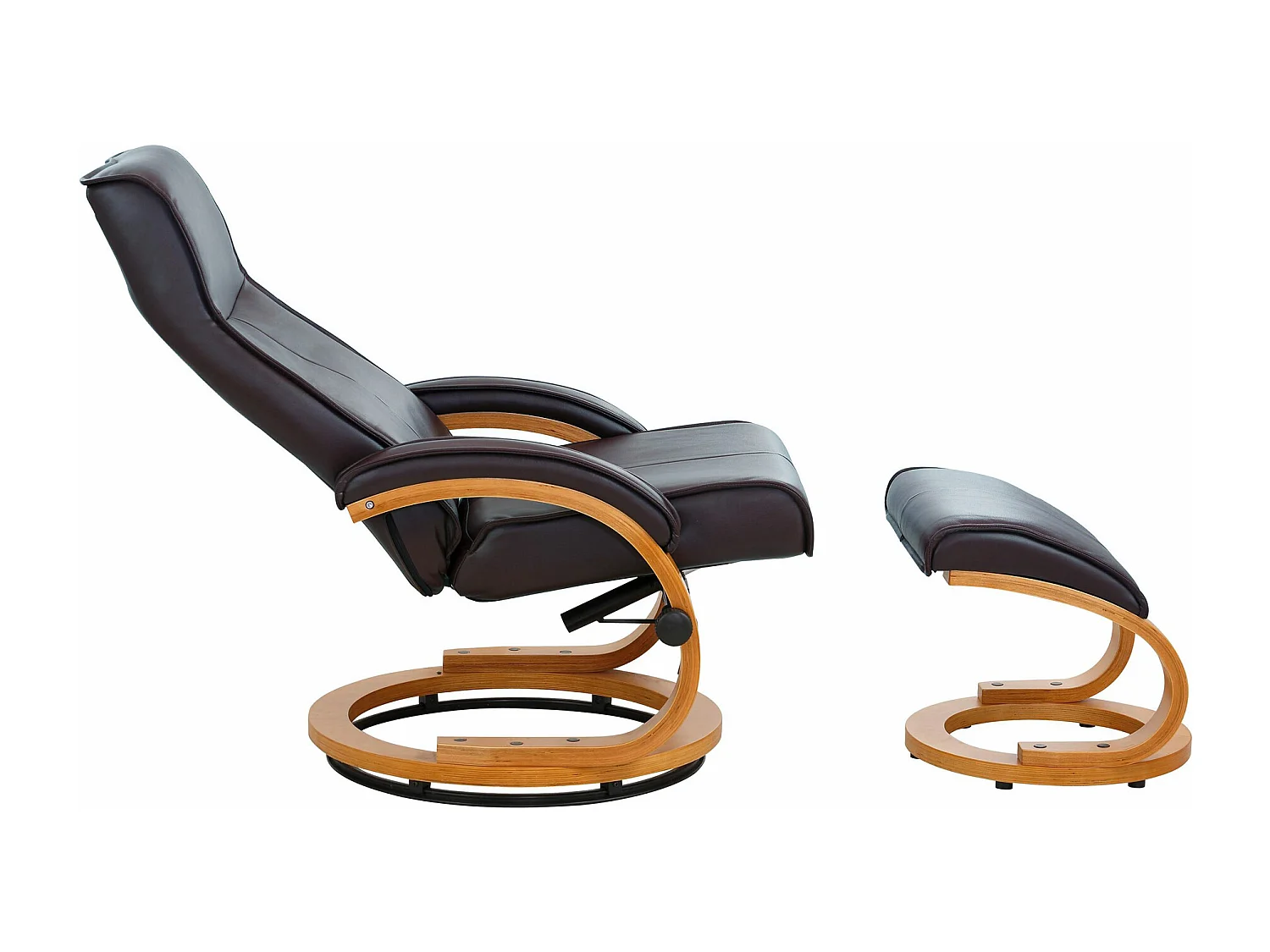 PARIS Relaxfauteuil + Kruk Grijs