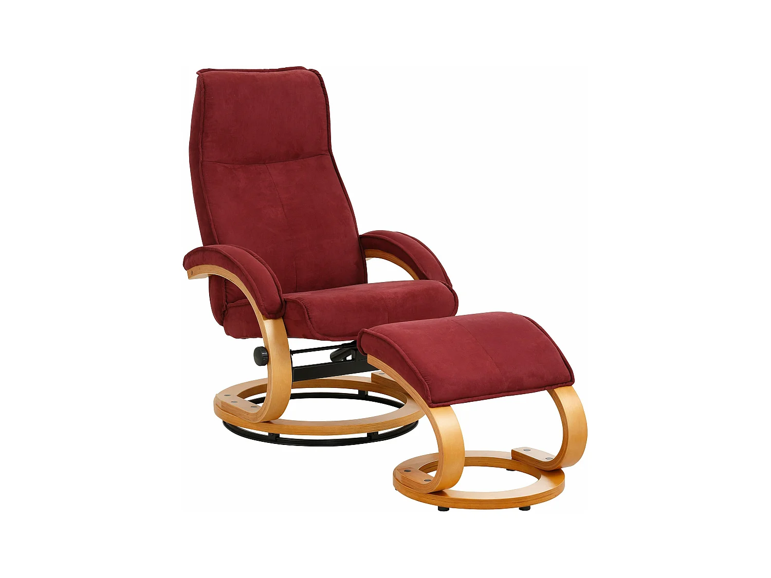 Paris|Fauteuil de relaxation + tabouret rouge
