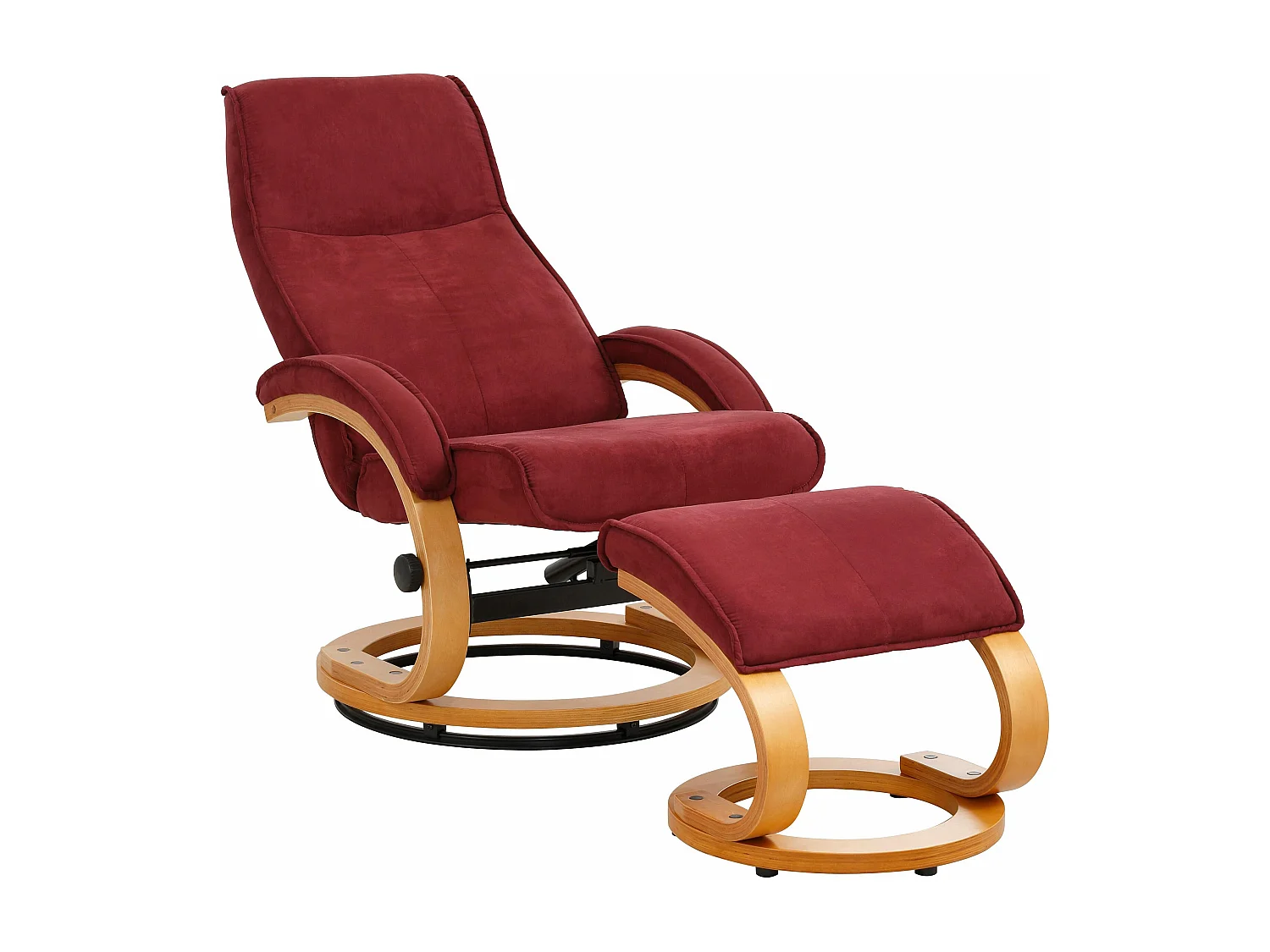 Paris|Fauteuil de relaxation + tabouret rouge