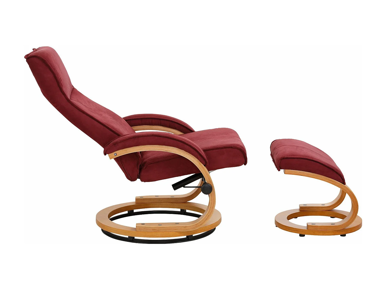 Paris|Fauteuil de relaxation + tabouret rouge