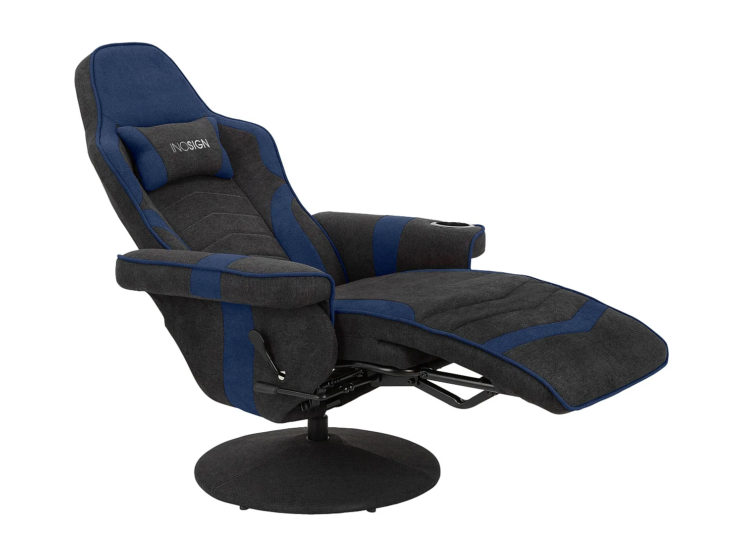 Junker | Cadeira Gamer Recliner Manuel em Tecido Azul