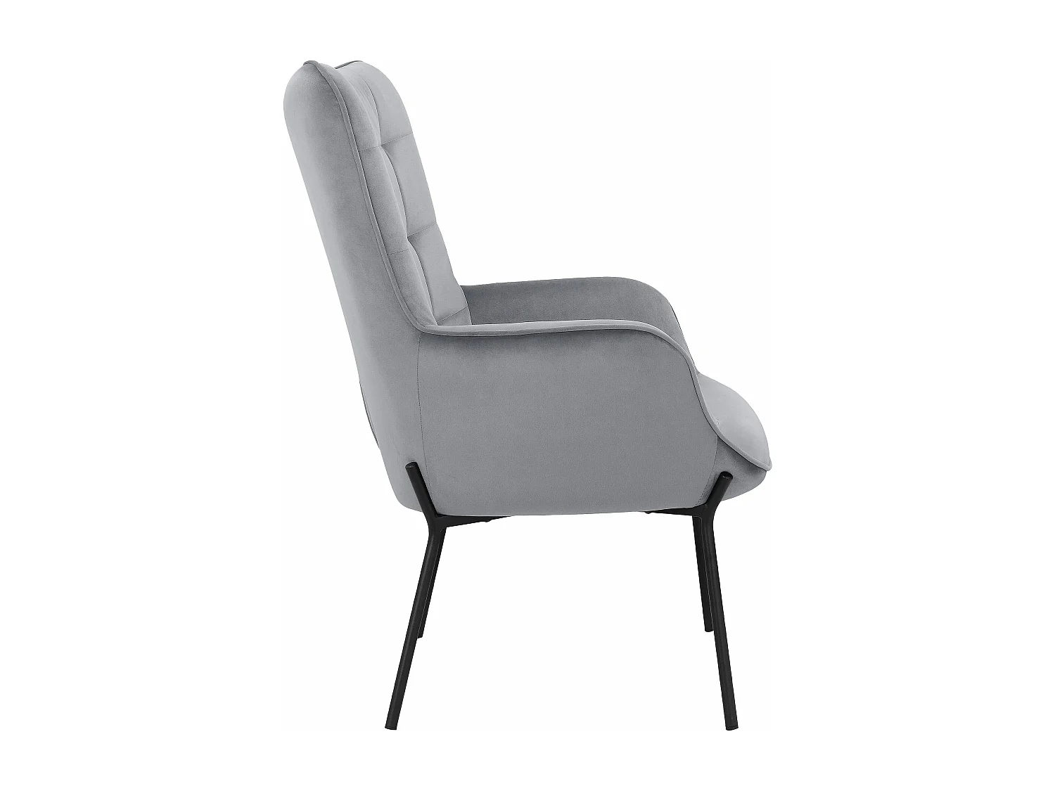 Boris|Fauteuil en tissu gris clair