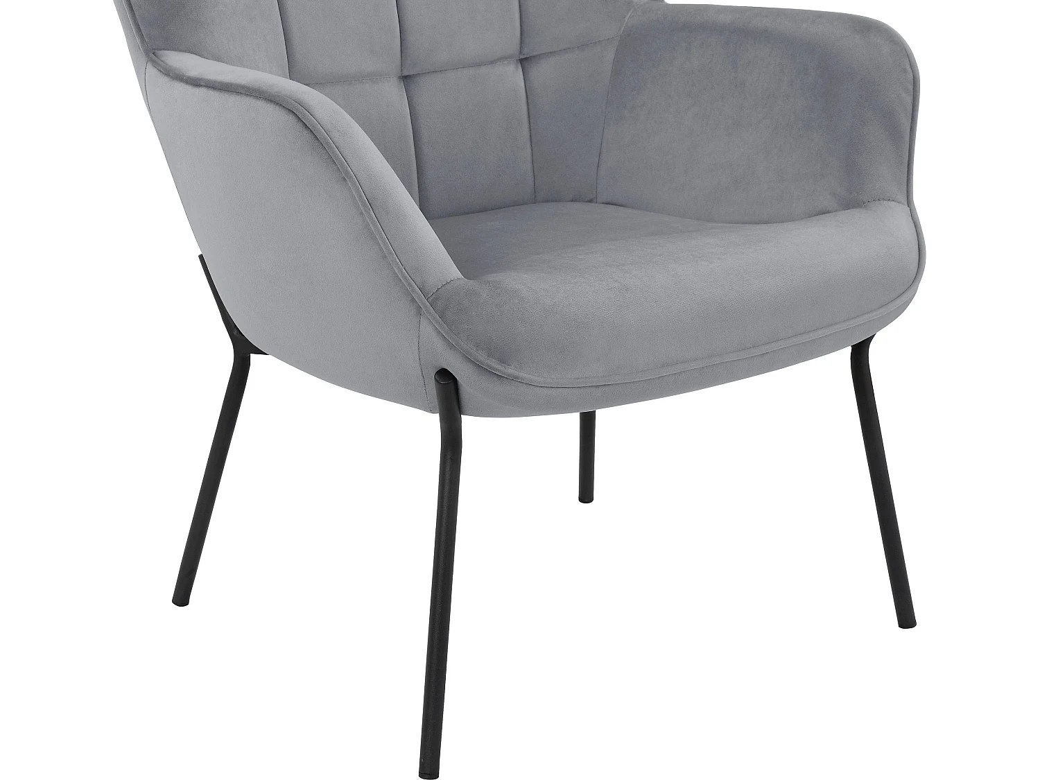 Boris|Fauteuil en tissu gris clair