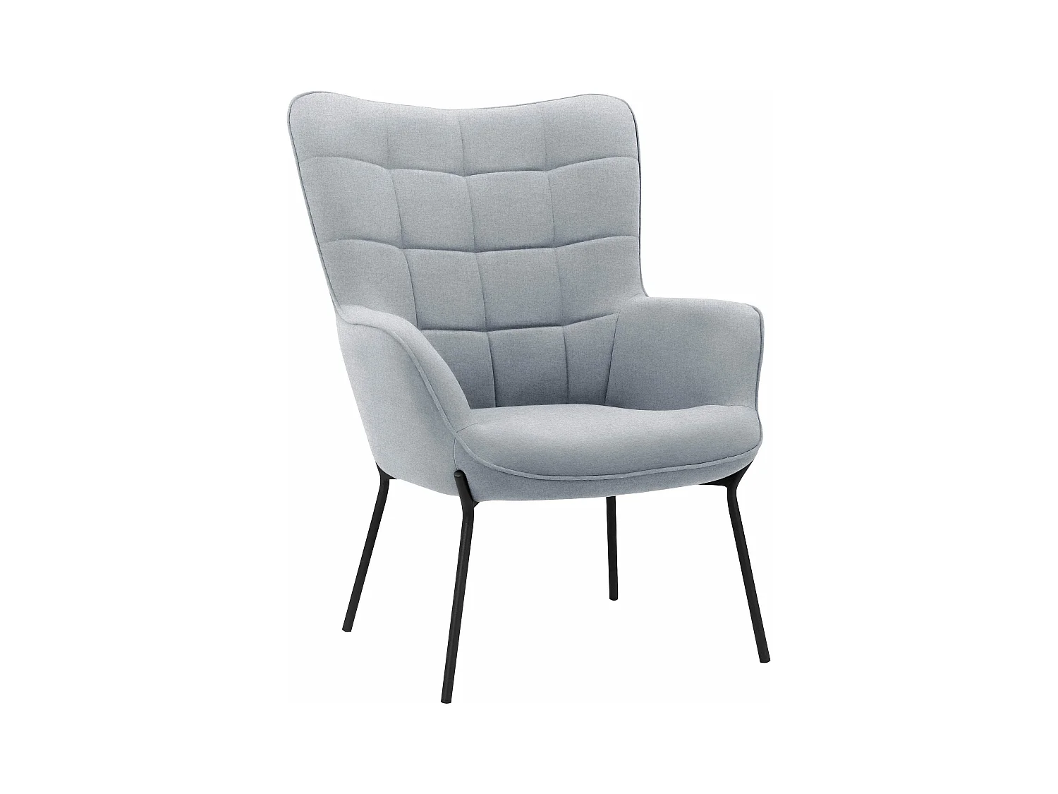 Boris|Fauteuil en tissu gris clair