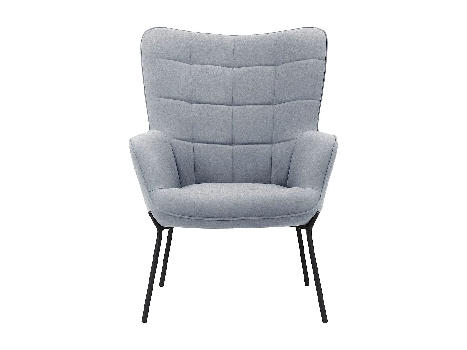 Boris|Fauteuil en tissu gris clair