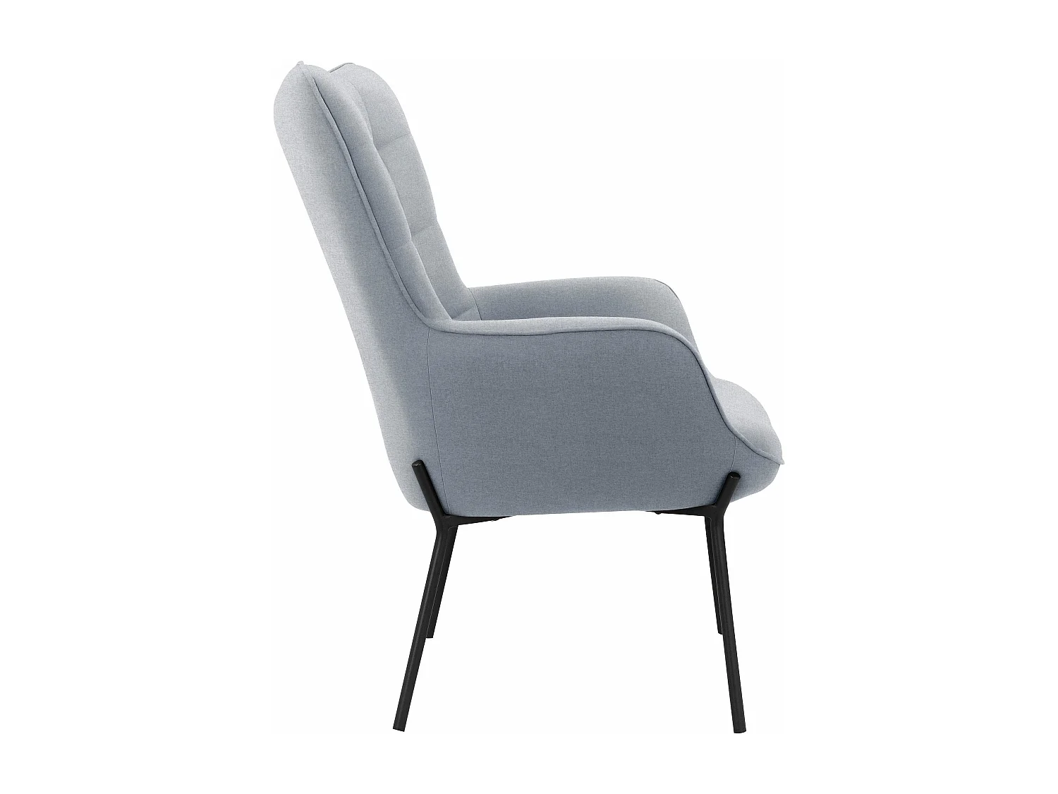 Boris|Fauteuil en tissu gris clair
