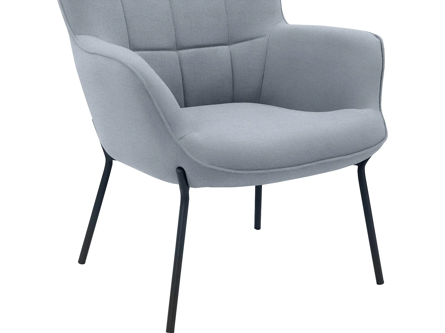 Boris|Fauteuil en tissu gris clair
