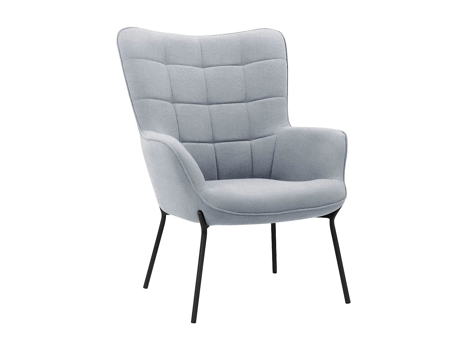 Boris|Fauteuil en tissu gris clair