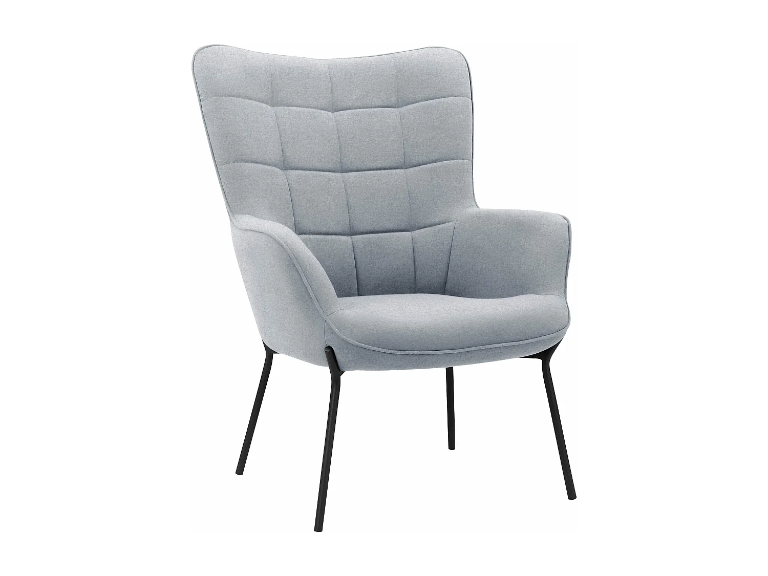 Boris|Fauteuil en tissu gris clair
