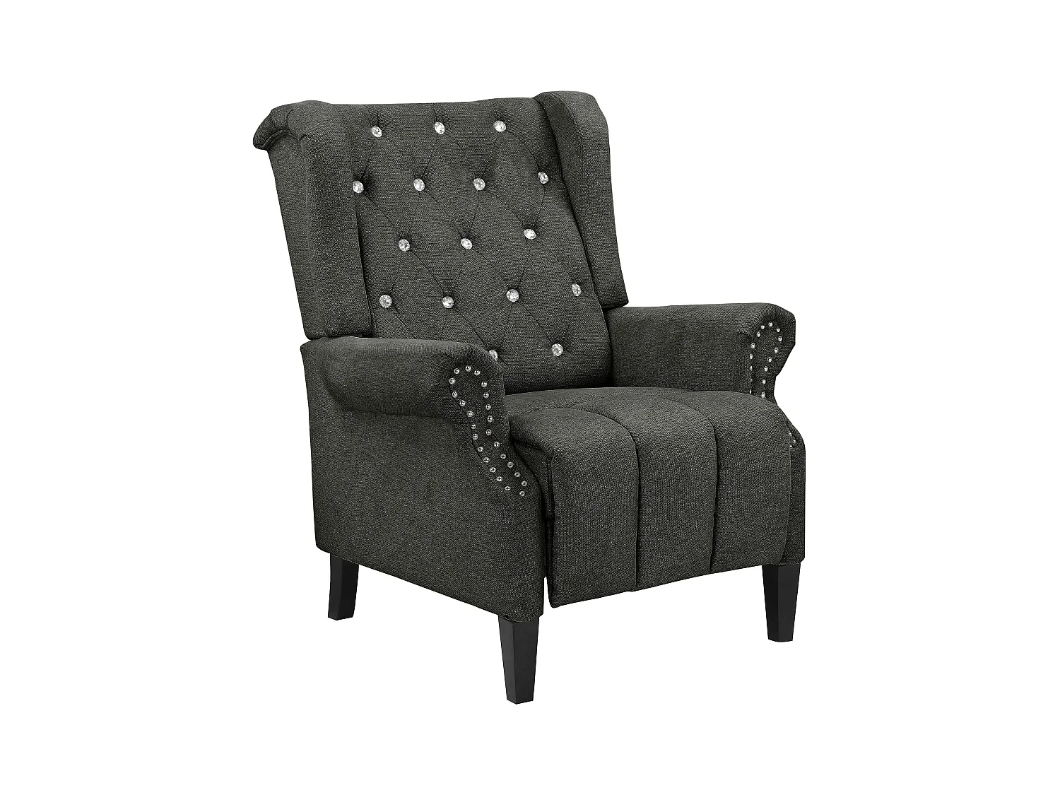 Aura|Fauteuil de relaxation Anthracite Belfast Fabric